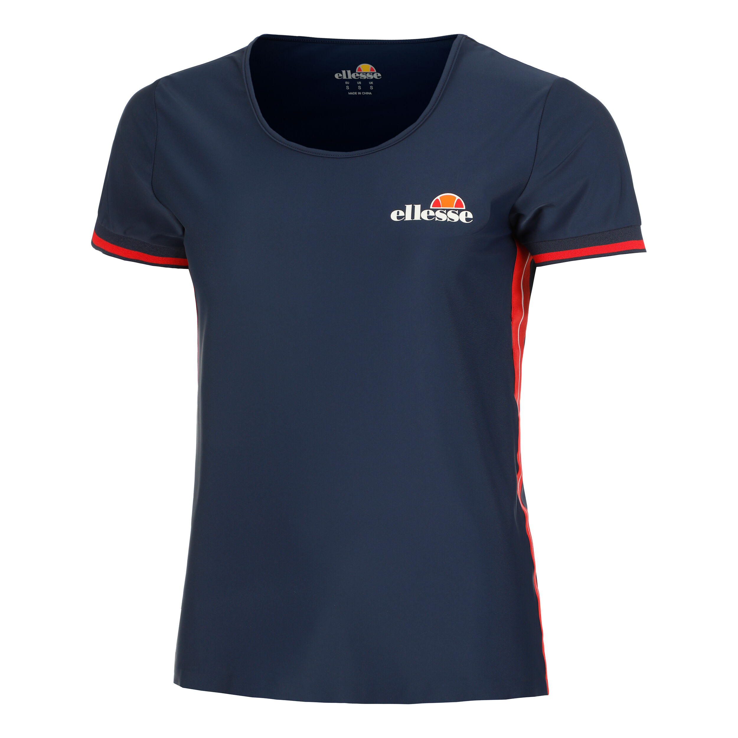 Pierce T-Shirt Damen - Dunkelblau, Rot