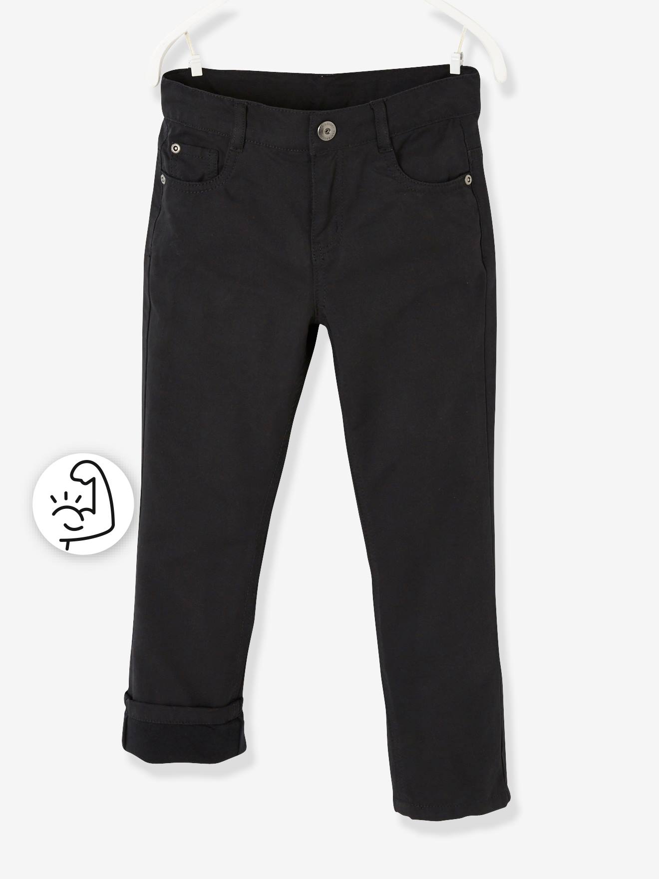 Pantalon indestructible doublé jersey garçon noir