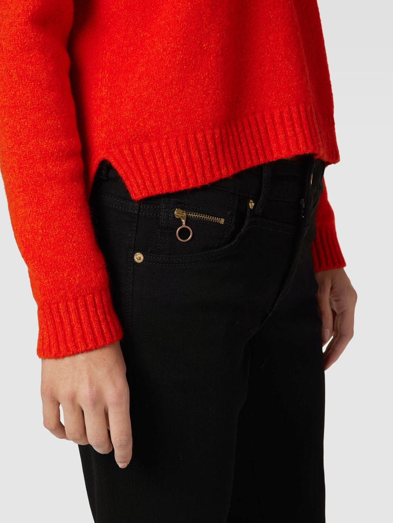 Jeans mit Reißverschlusstasche Modell 'RICH' in schwarz