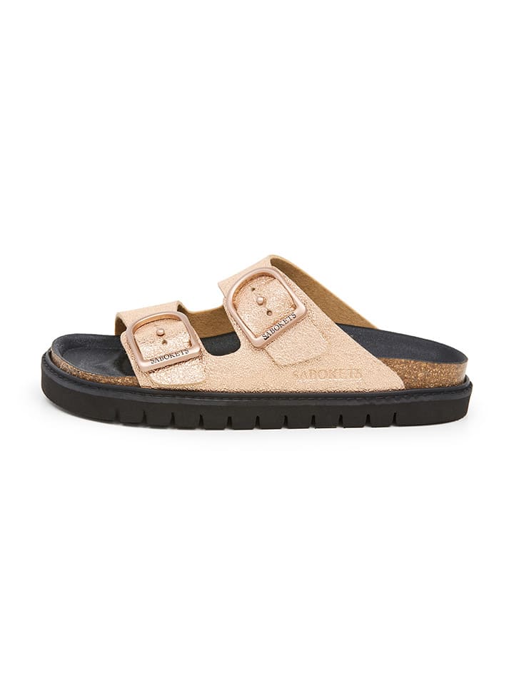 SABOKETS Pantoletten in Rosa/ Gold günstig kaufen