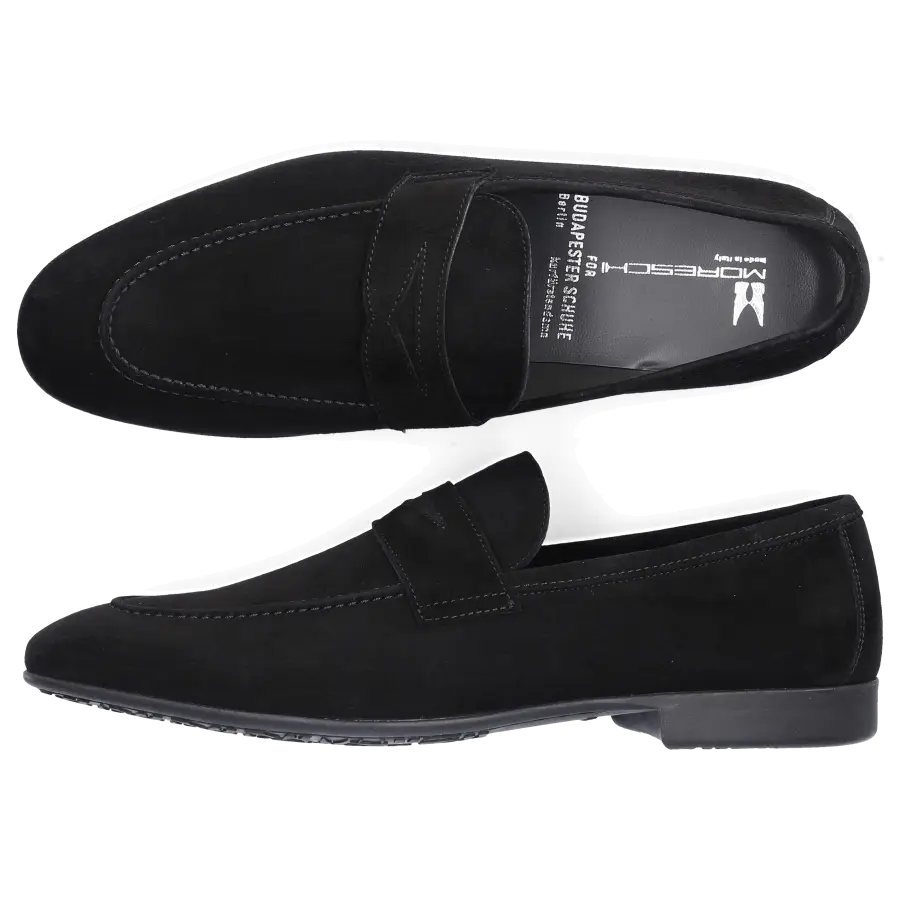 Moreschi - Herren 042173 Veloursleder - schwarz