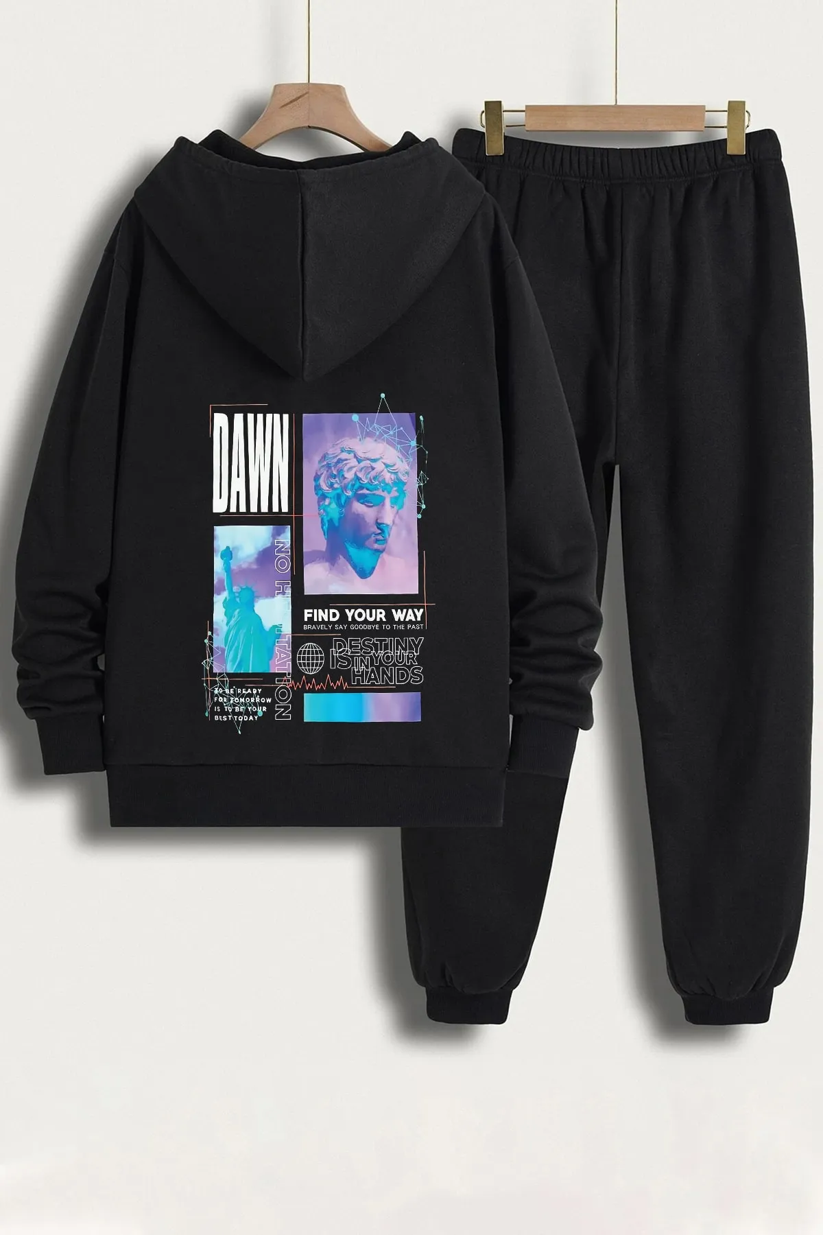uyguntarz  Bedrucktes Unisex-Trainingsanzugset DAWN
