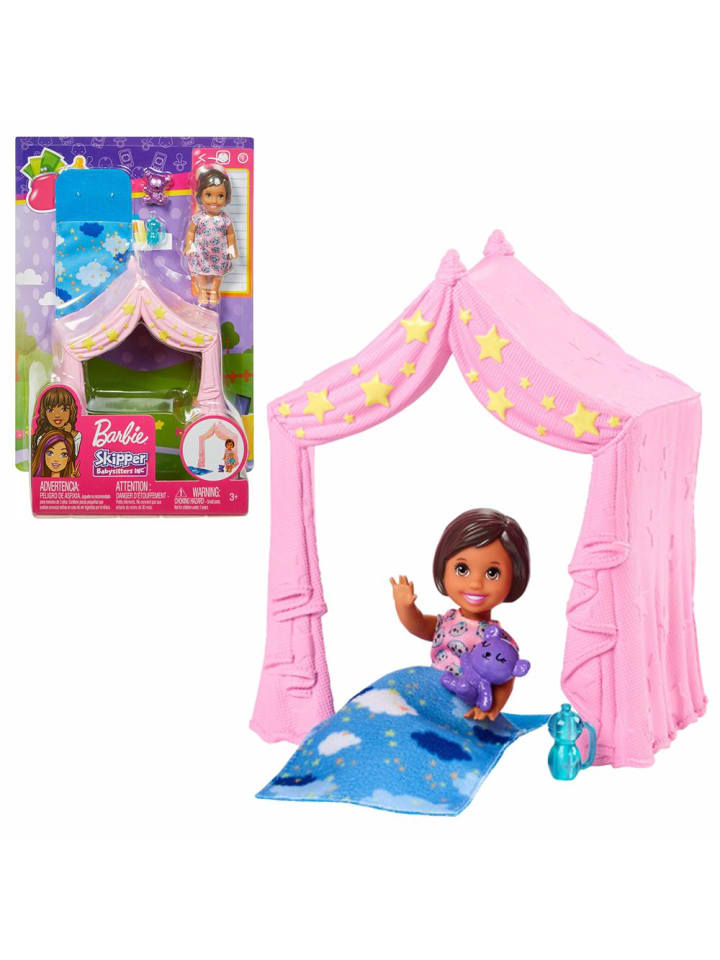 Barbie Skipper Babysitter | Puppe mit Zelt und Schlafsack | Barbie | Mattel günstig kaufen onesize