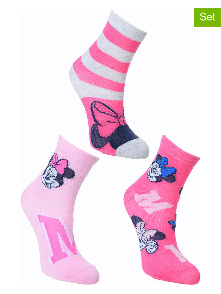 Disney Minnie Mouse 3er-Set: Socken 