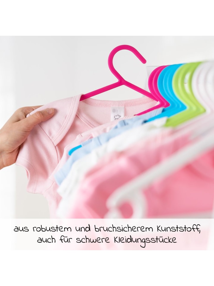 LaLoona Kleiderbügel für Babys und Kinder (22 Stück) - Bunt günstig kaufen onesize