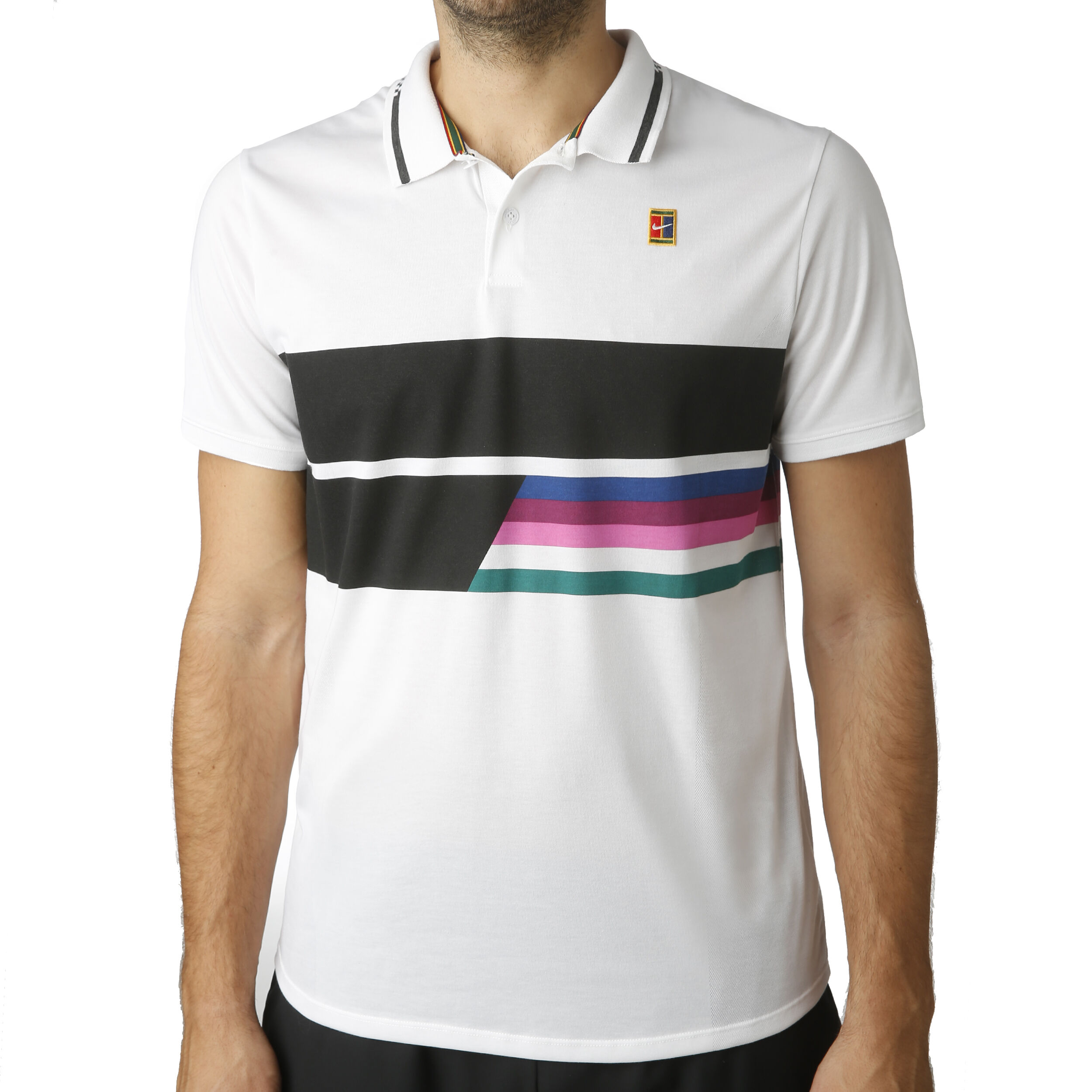 Advantage Polo Herren - Weiß, Schwarz