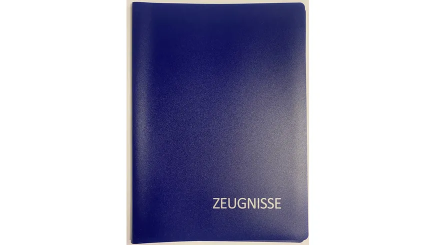 Zeugnismappe A4 mit 20 Sichthüllen blau