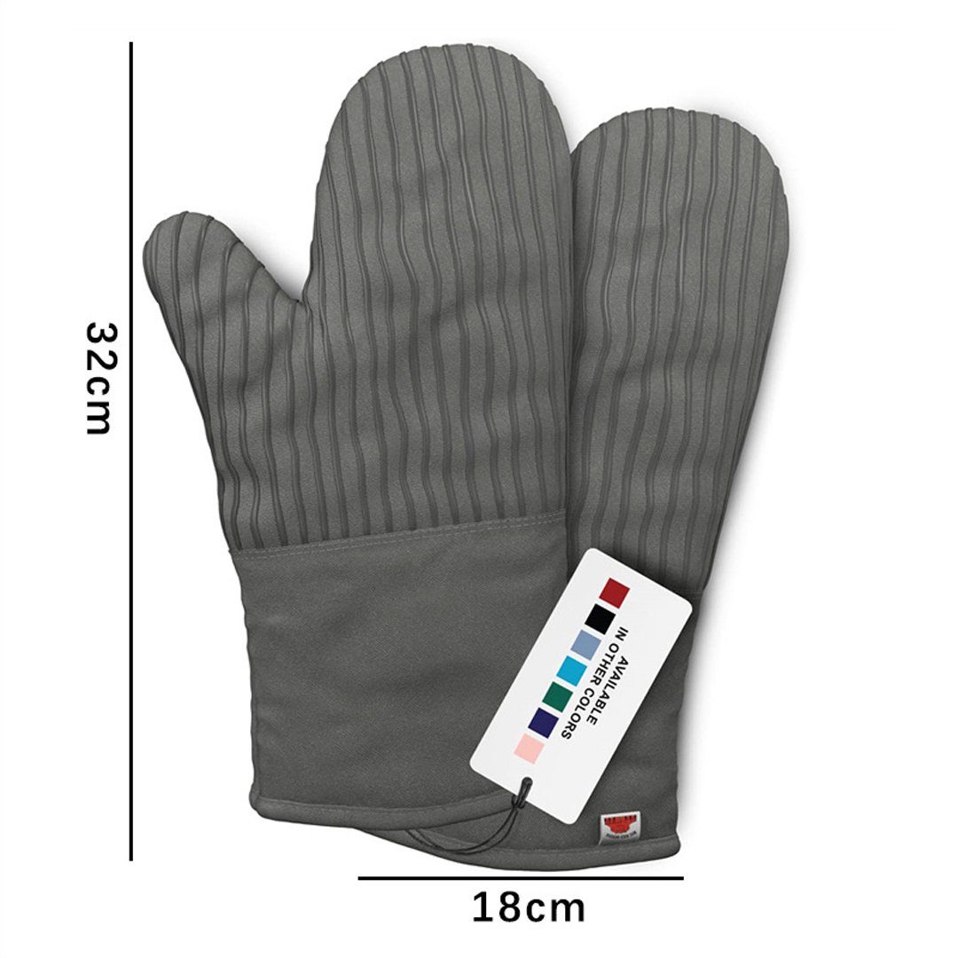 FIDDY Topfhandschuhe Hitzebeständige Ofenhandschuhe – Set mit 2 Küchen-Ofenhandschuhen