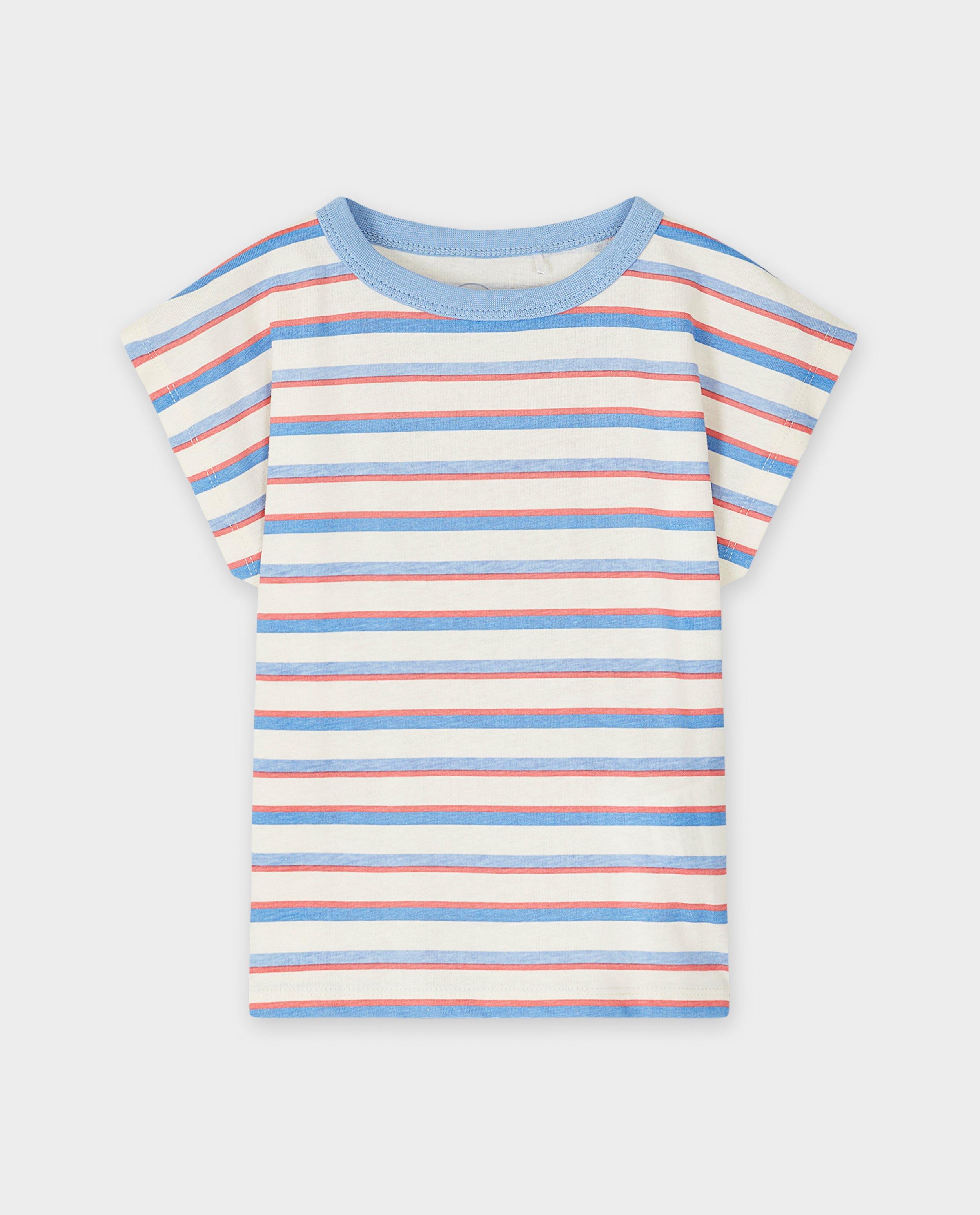 Tricou Besties cu dungi albastru strălucitor