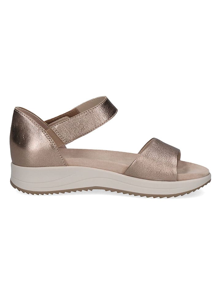 Caprice Leder-Sandalen in Hellbraun günstig kaufen