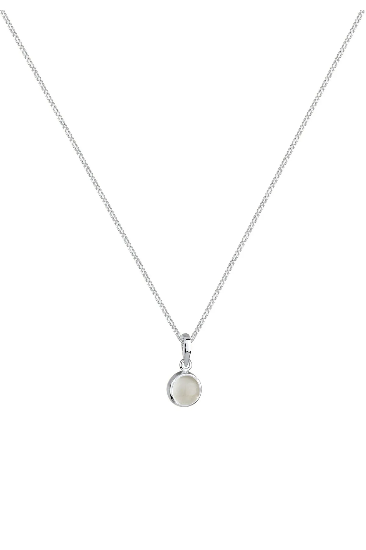 ELLI  Halskette Mondstein Edelstein Natur 925 Sterling Silber
