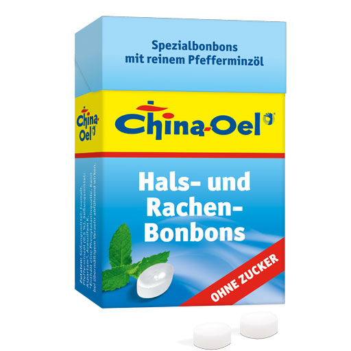 CHINA ÖL Hals- u.Hustenbonbons o.Zucker  40 g  Bonbons