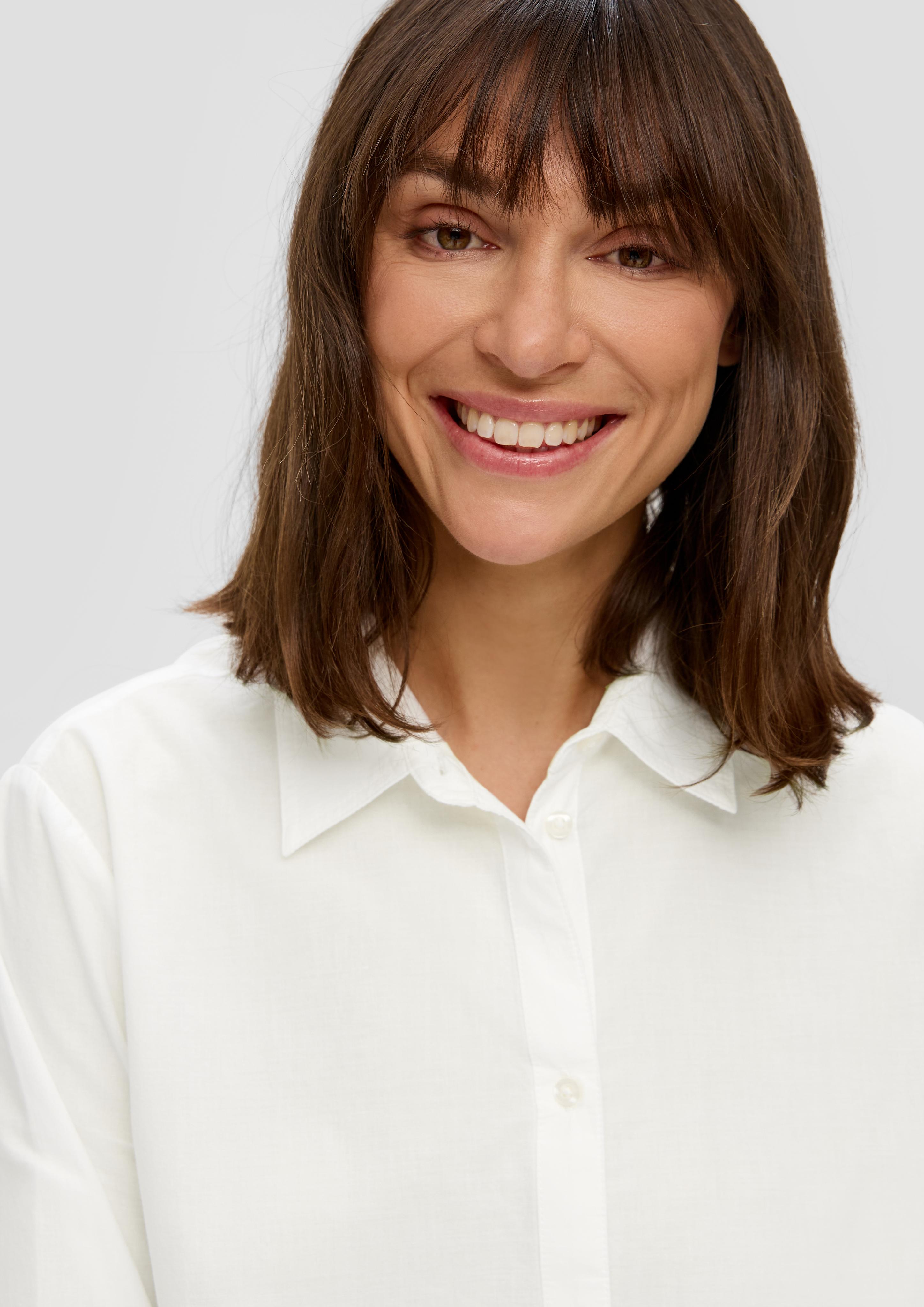 Langarmbluse mit Broderie Anglaise  2144556-0210