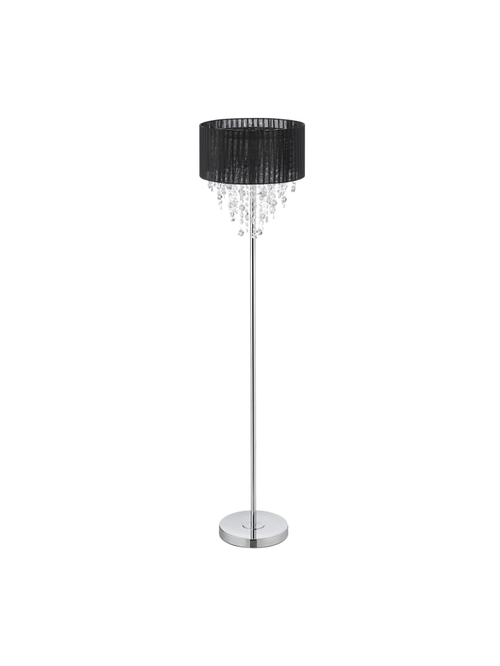 relaxdays Stehlampe in Schwarz/ Silber - (H)150 x Ø 37,5 cm günstig kaufen onesize