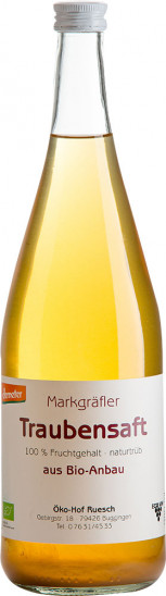 2022 Traubensaft weiß Bio 1,0 L - Öko-Hof Ruesch