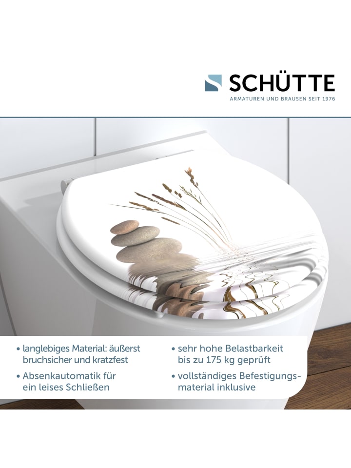 Schütte MDF WC Sitz BALANCE mit Absenkautomatik - (L) 45 x (B) 37 x (H) 5 cm günstig kaufen onesize