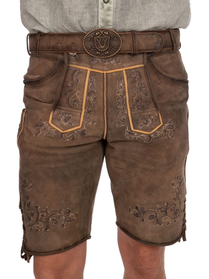 KRÜGER Lederhose 961267 in braun günstig kaufen