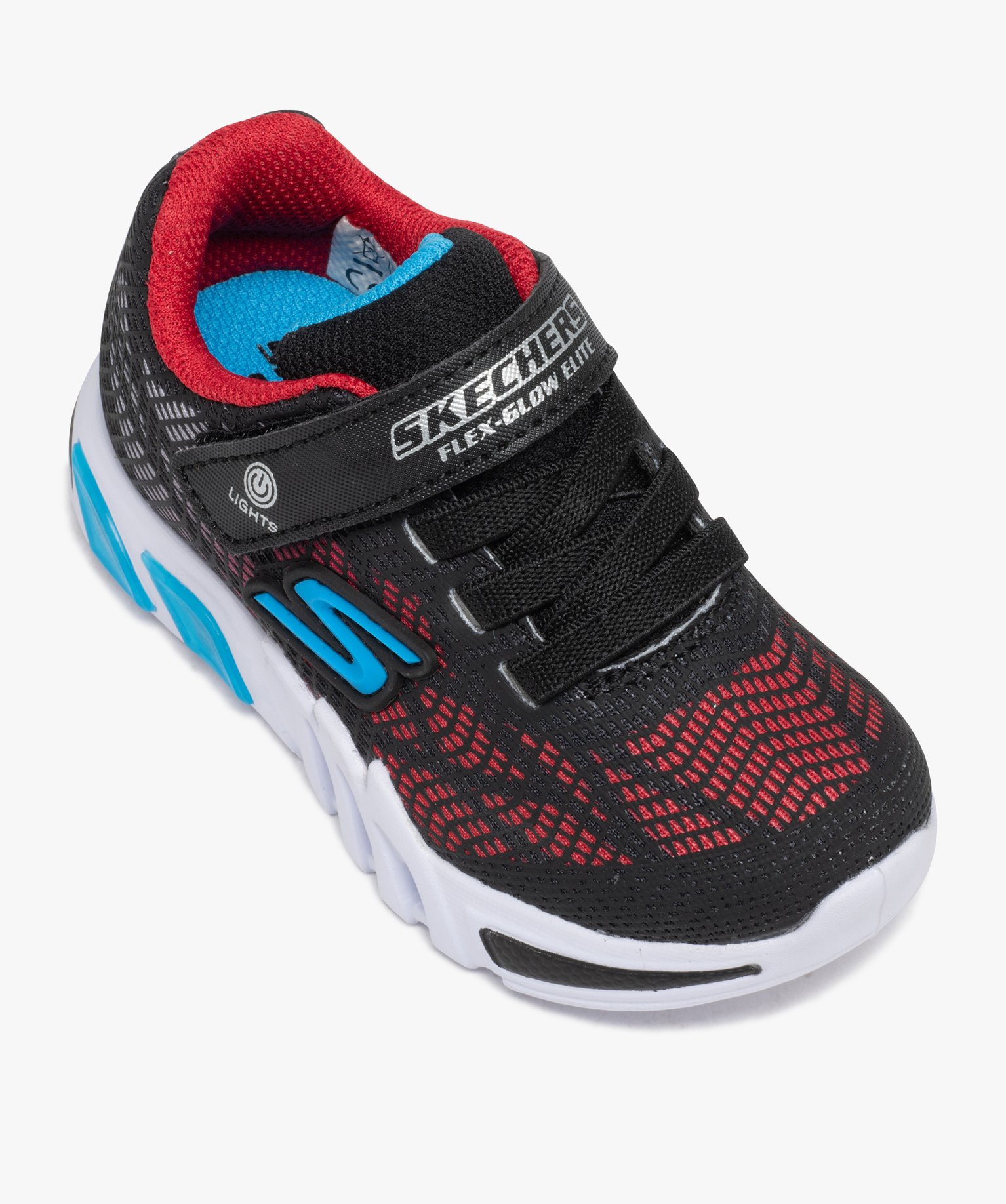 Baskets Garçon multicolores à semelle lumineuse - Skechers noir | GEMO