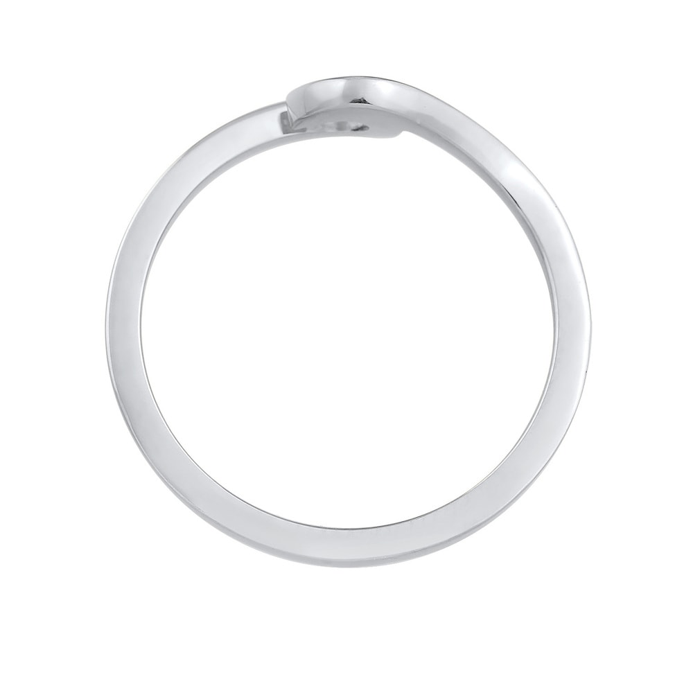 Elli Elli Bague Femmes Vague Basique Tendance en Argent Sterling 925 Bague