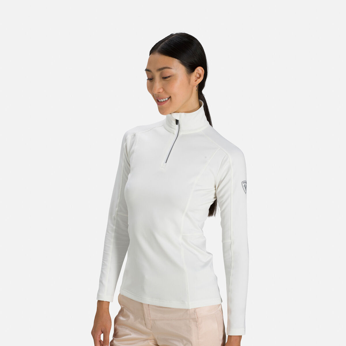 Damenoberteil Baselayer Classique mit halbem Reißverschluss