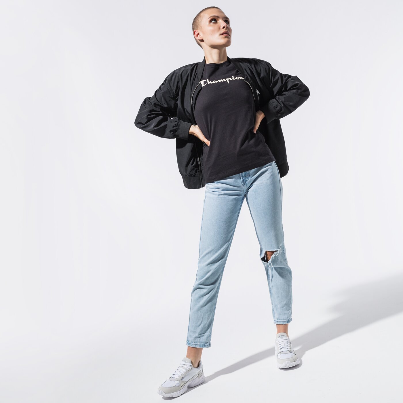 CHAMPION T-SHIRT CREWNECK T-SHIRT Schwarz
