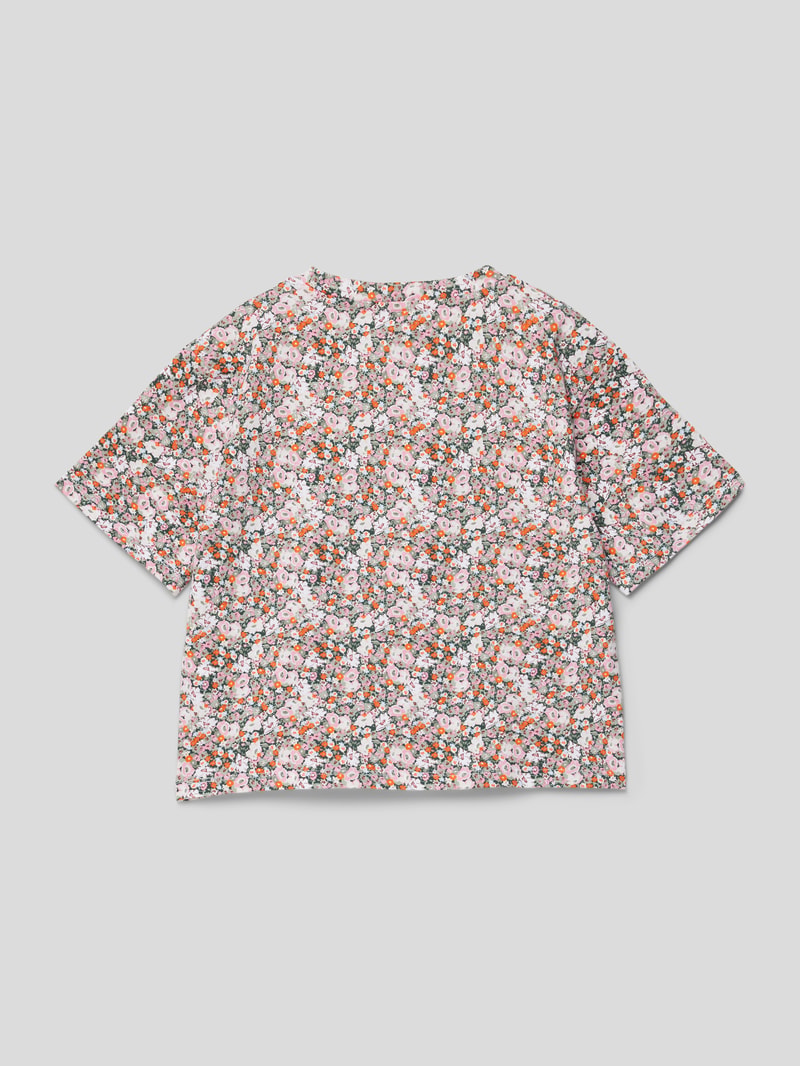 T-Shirt mit Allover-Print in offwhite