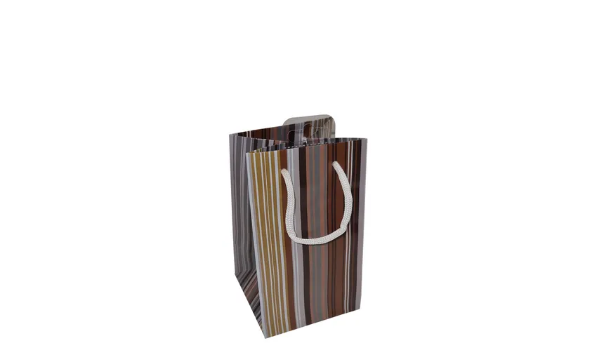 TRUBA Geschenktasche Flakon STREIFEN braun
