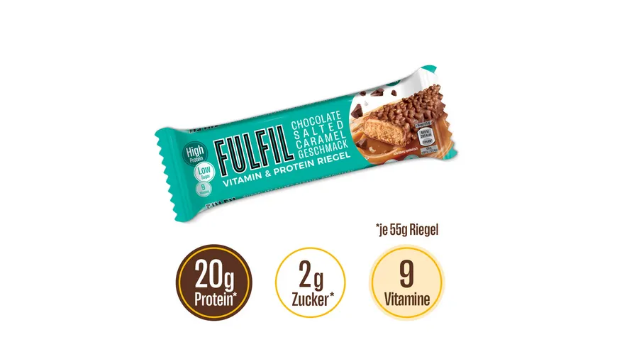 FULFIL Vitamin- und Protein-Riegel Chocolate Salted Caramel Geschmack 55 g