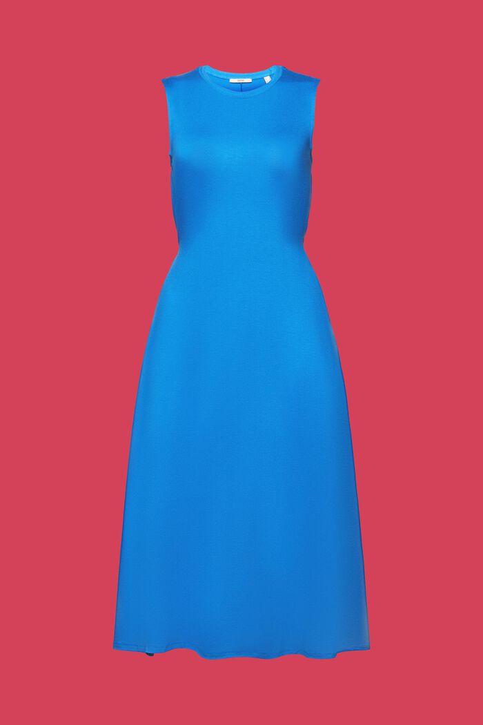 Jersey-Midikleid mit fixierten Taillenbändern