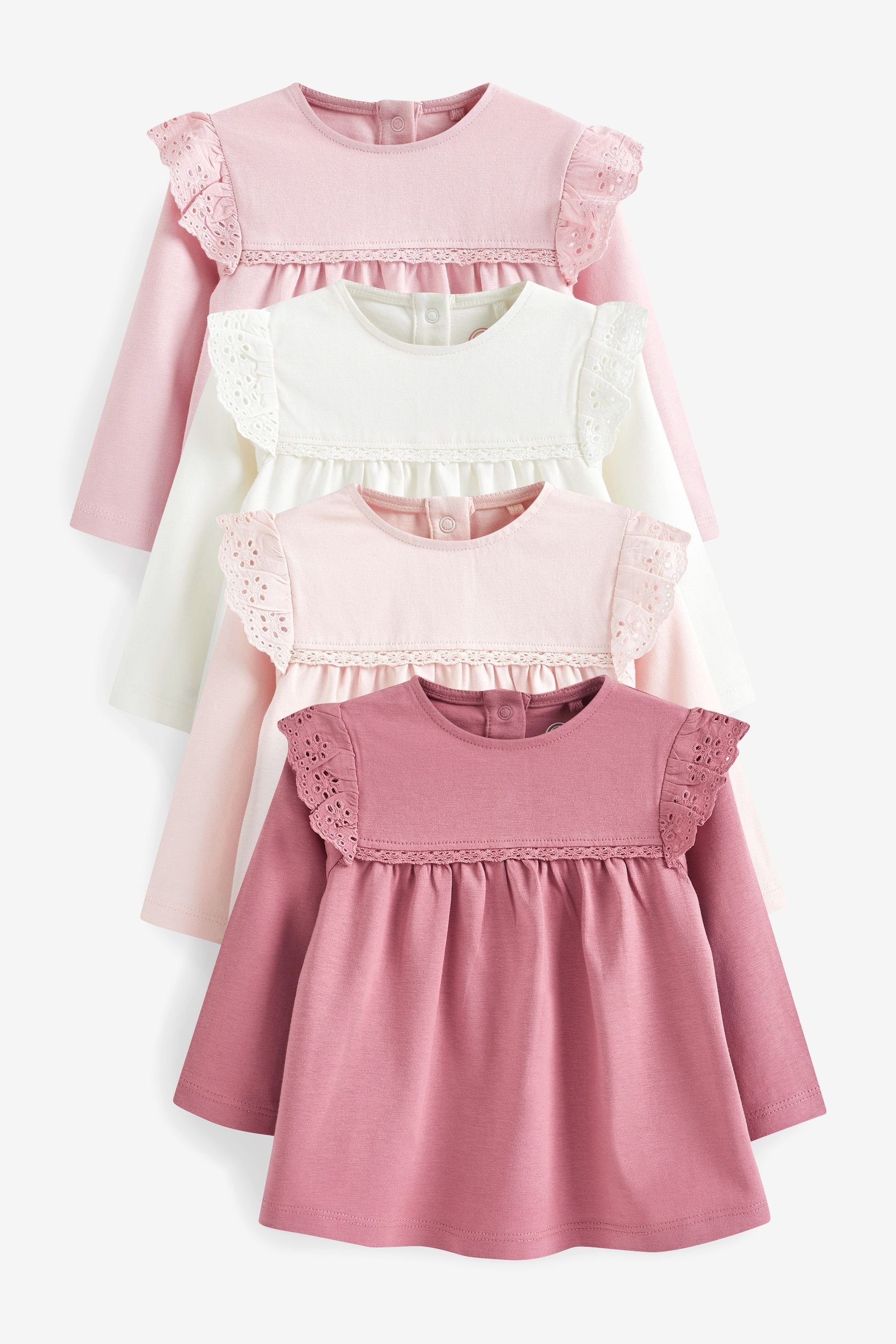 Next Langarmshirt 4er-Pack Baby-Langarmoberteile (4-tlg)
