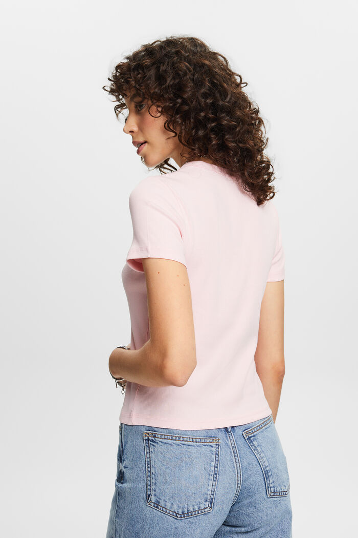 T-Shirt aus geripptem Jersey
