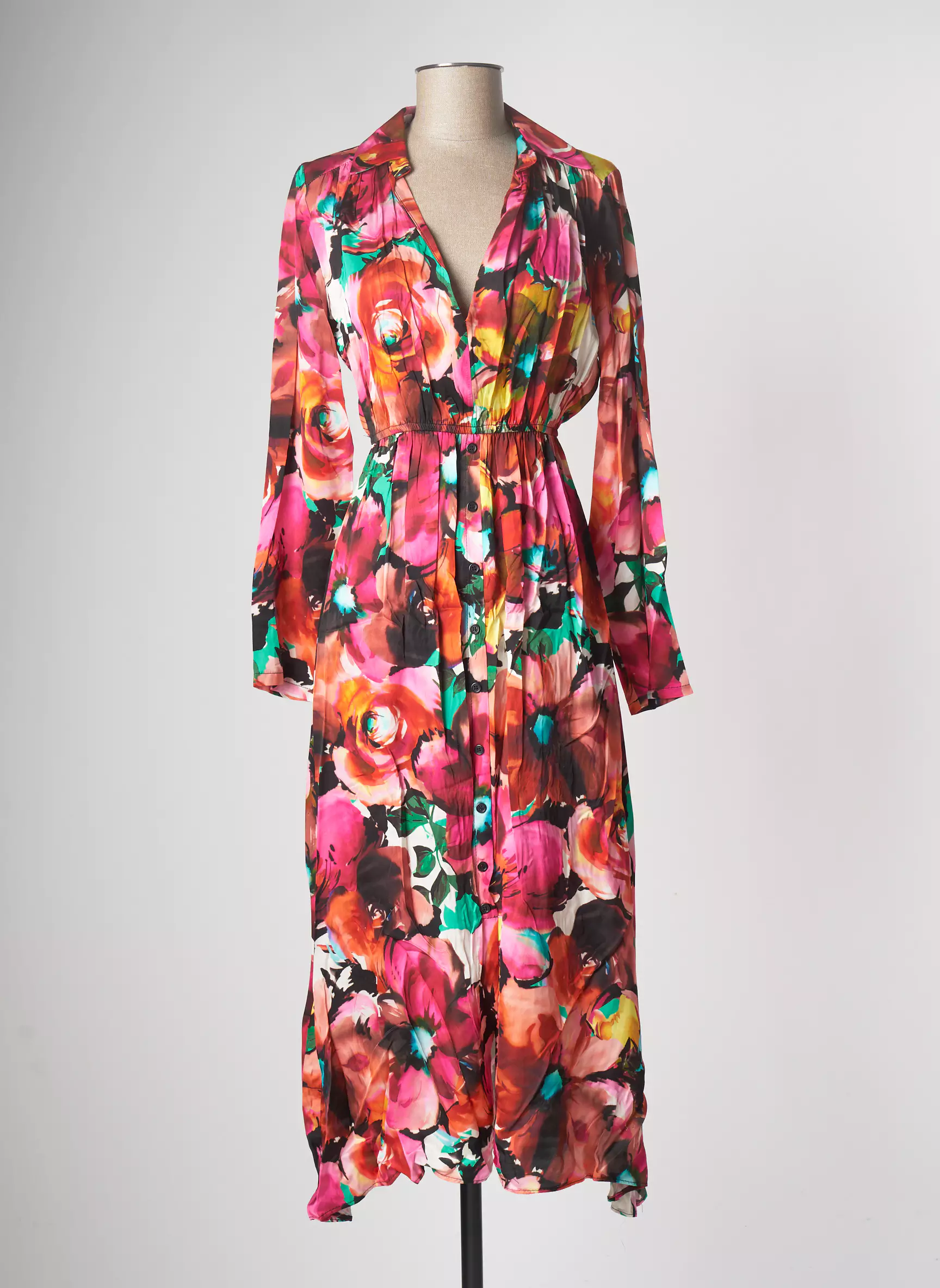 Angela Davis Robes Longues Femme couleur rose