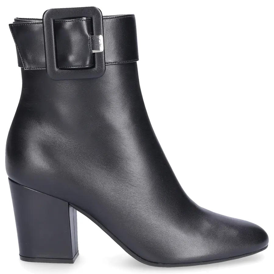 Sergio Rossi - Stiefeletten SR MIA 075 Nappaleder Logo Metallisch schwarz - schwarz