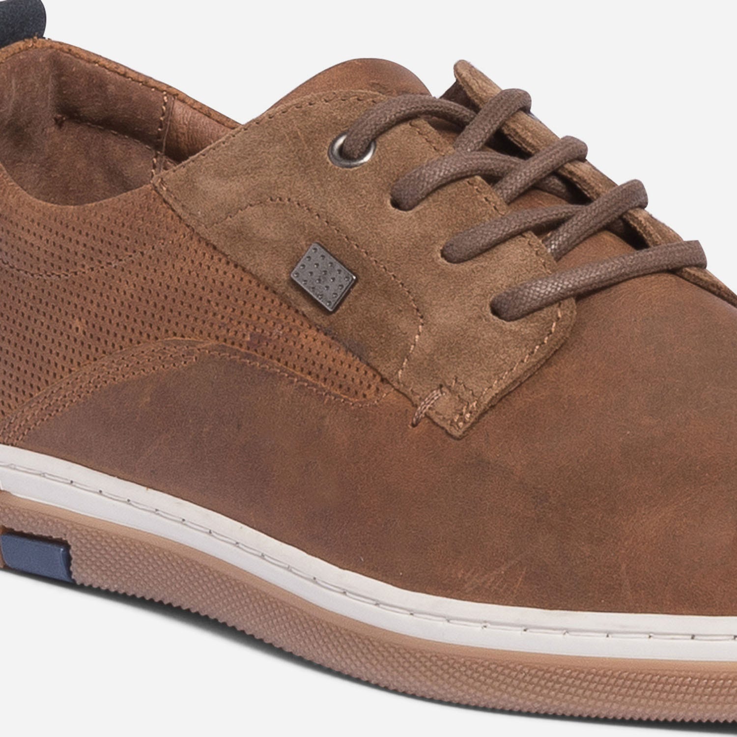 Derby confort TBS cognac en cuir velours