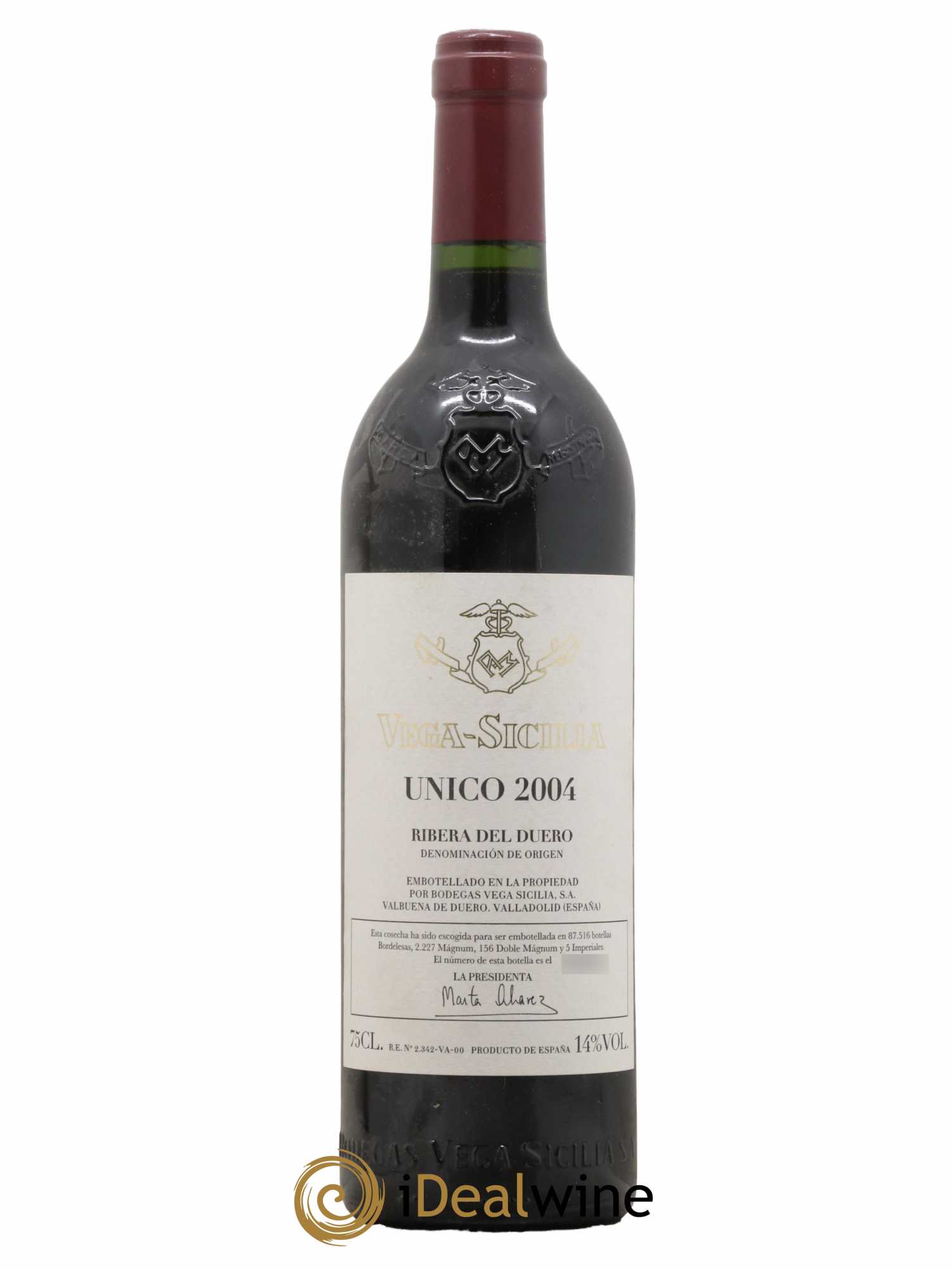 Ribera Del Duero DO Vega Sicilia Unico Famille Alvarez  2004 - Lot de 1 Bouteille