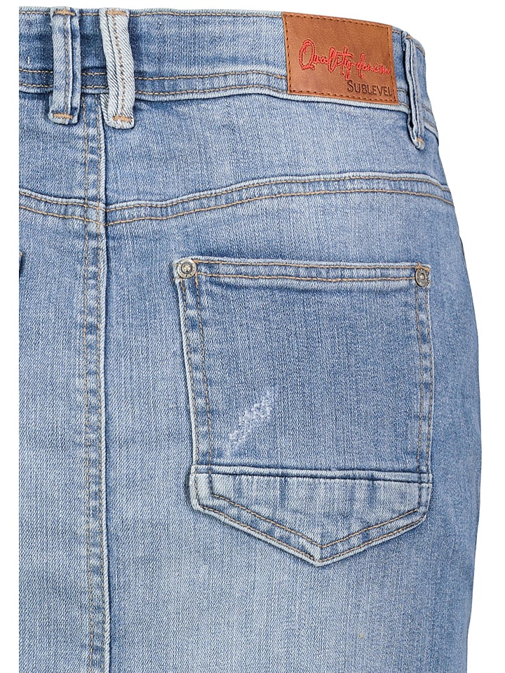 Sublevel Jeansrock in Hellblau günstig kaufen