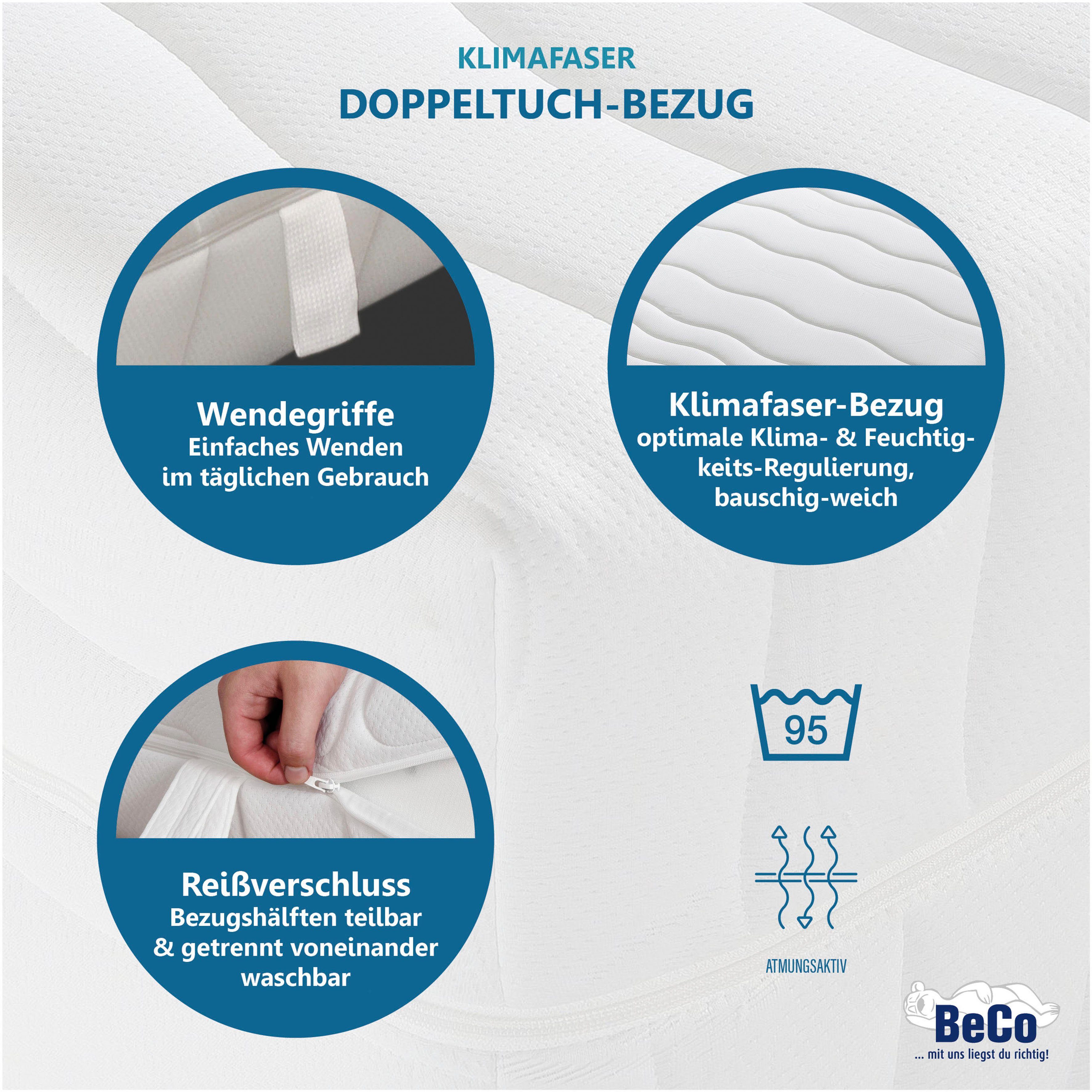 Komfortschaummatratze Grand Majestic, Beco, 32 cm hoch, Matratze mit luxuriöser Höhe, 90x200 cm und weitere Größen erhältlich