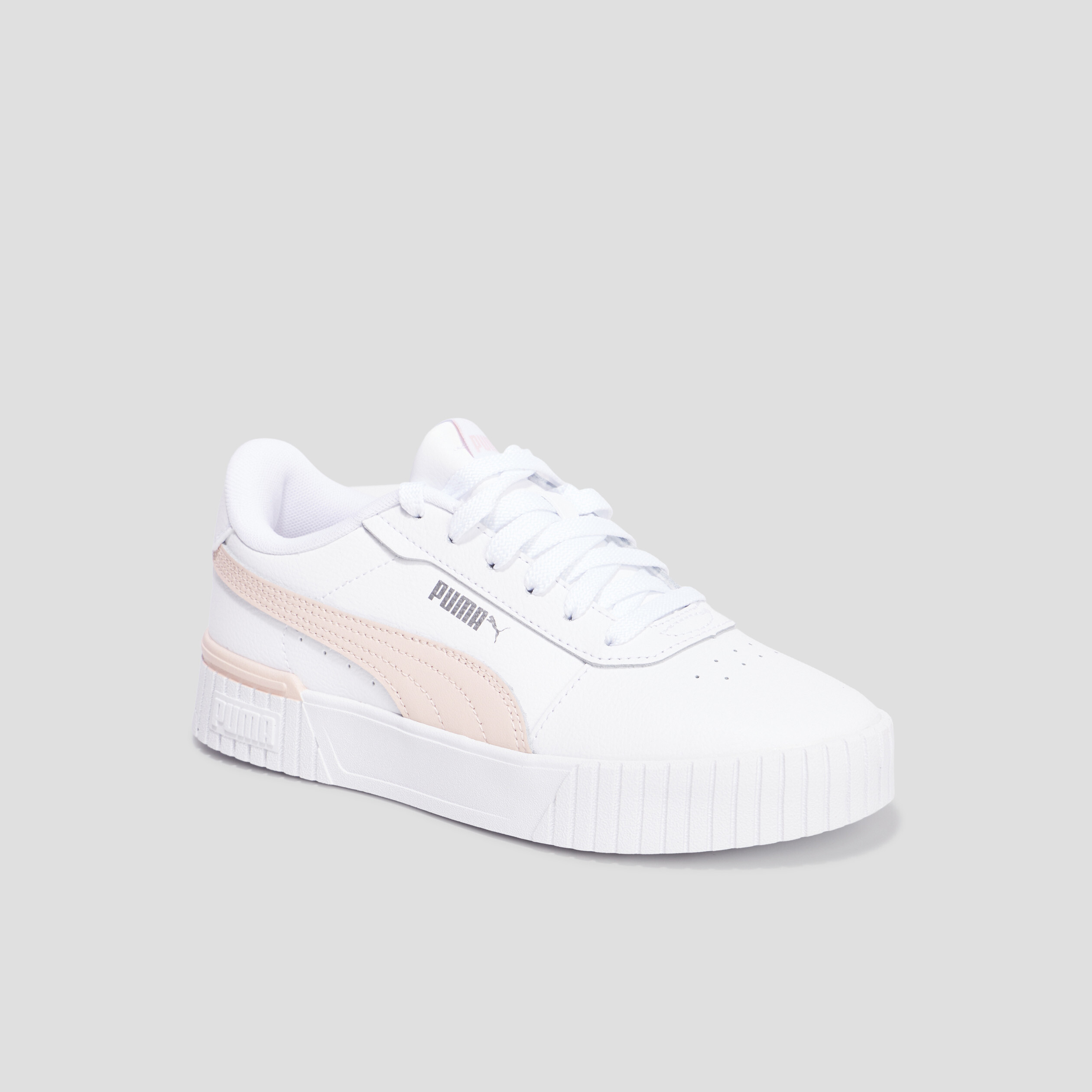 Tennis basses à lacets en cuir Puma blanc fille | La Halle