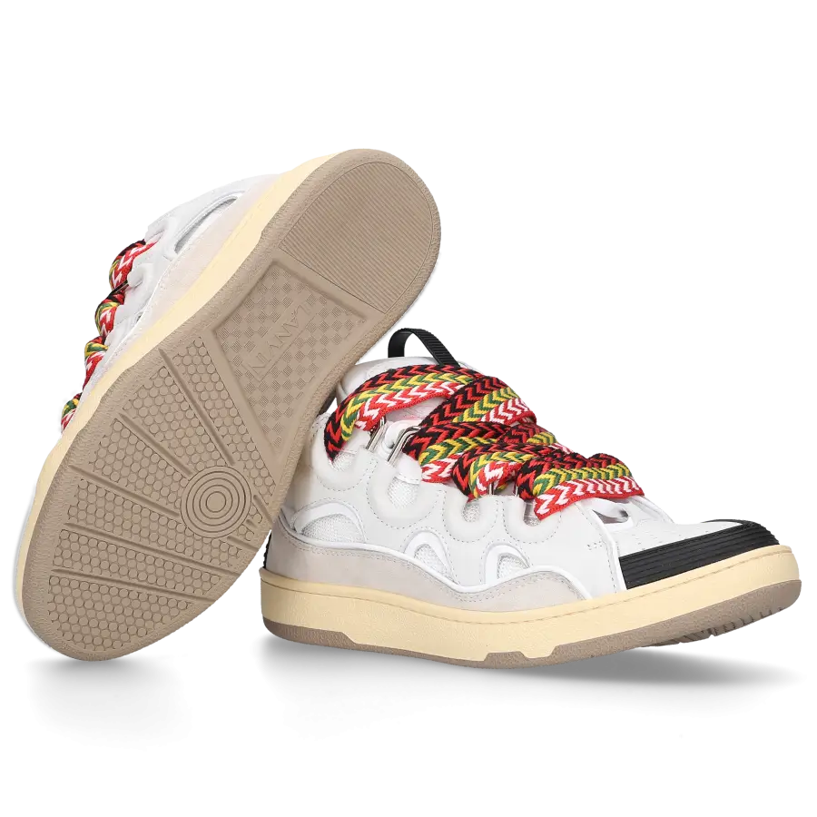 Lanvin - Sneaker low CURB Veloursleder - weiß