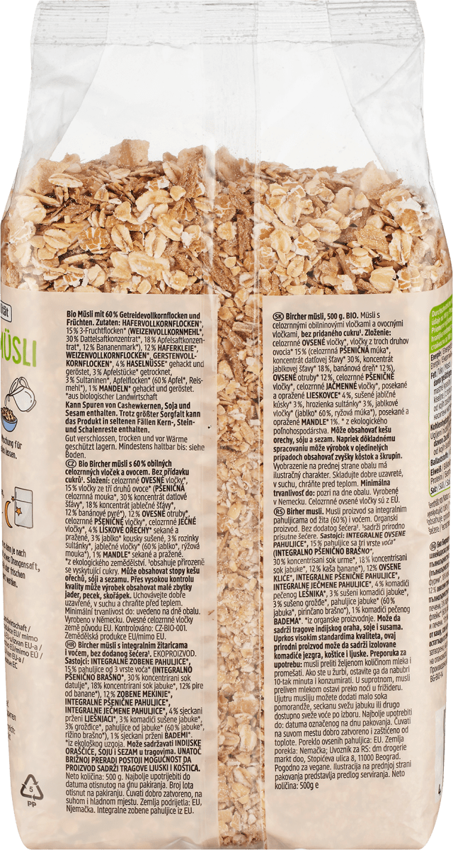 Müsli, Bircher nach Schweizer Art, 500 g