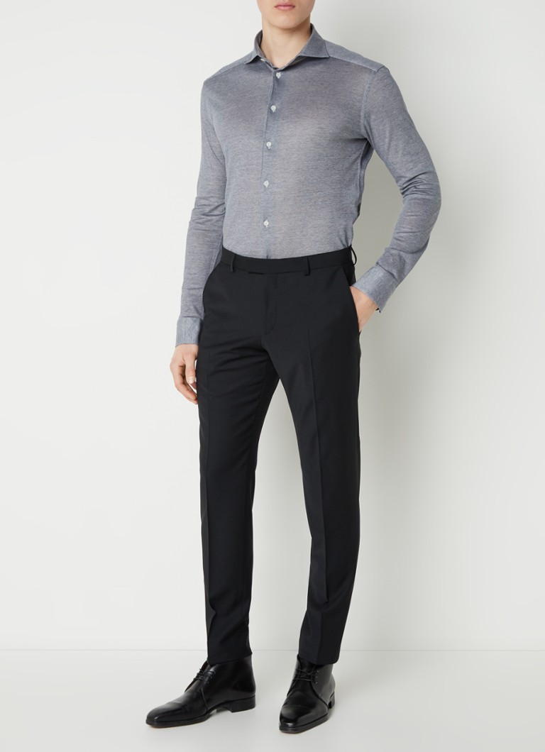 Pantaloni Strelson Flex Cross Mercer Slim Fit din amestec de lână