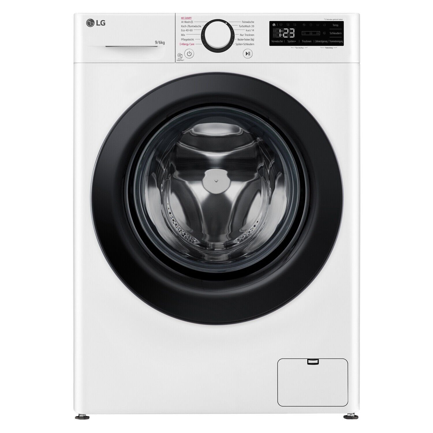 LG Waschtrockner W4WR42966, 9,00 kg, 6 kg, 1400 U/min, AI DD® / TurboWash® 360° / AquaLock® / Smart Diagnosis®