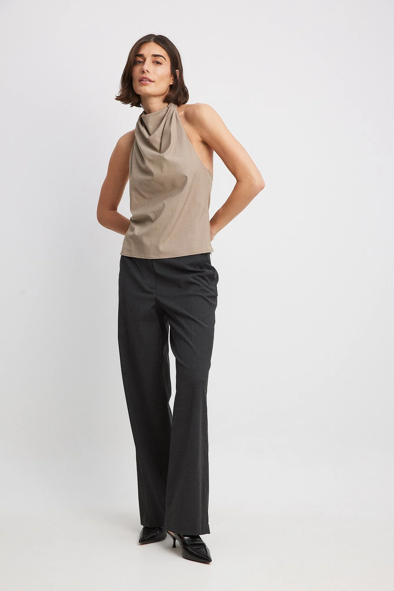 Drapiertes Neckholder-Top