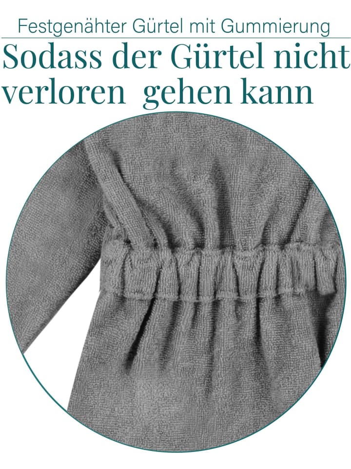 normani Baby Bademantel aus Bio-Baumwolle Ljubljana in Hellgrau günstig kaufen