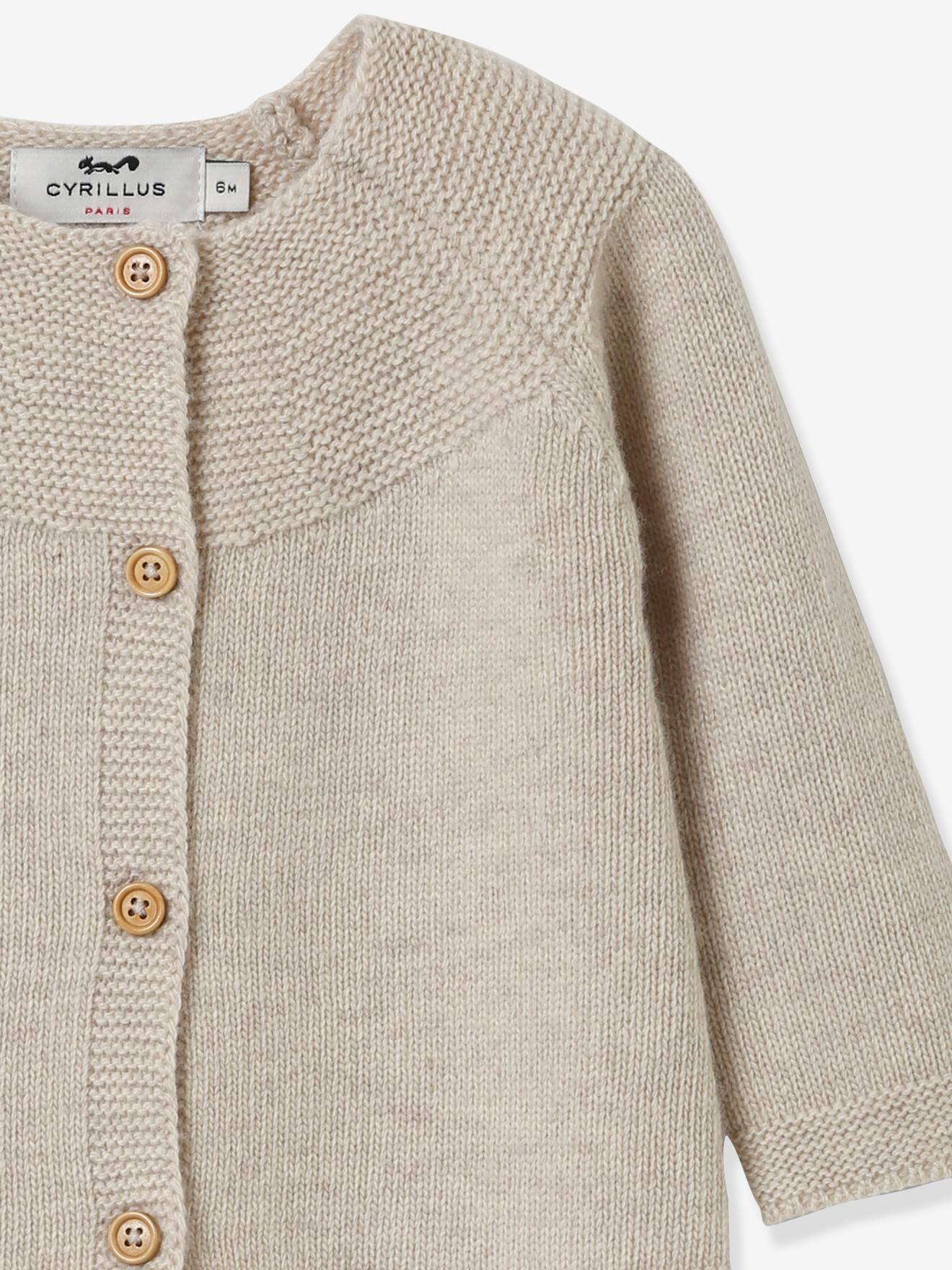 Ensemble bébé en tricot CYRILLUS gris chiné