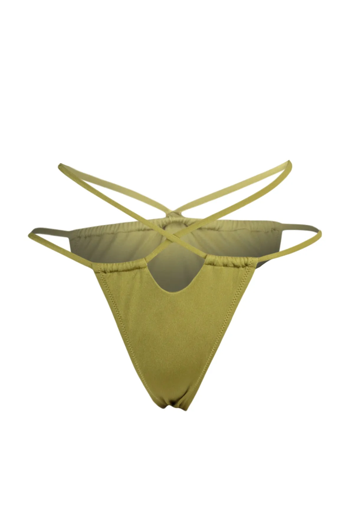 Trendyol Collection  Grüne Bikinihose mit Cut-out und Paspelierung TBESS22BA0159
