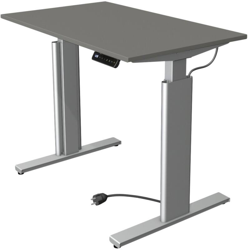 Kerkmann Move 3 Rechteckig Elektrisch Höhenverstellbar Sitz-Stehschreibtisch Graphit, Silber 1.000 x 600 x 1.200 mm