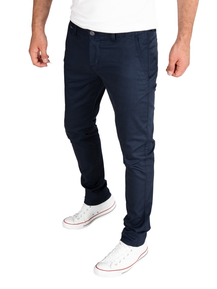 Pittman Stretch Chino Hose Andrew in Dunkelblau günstig kaufen