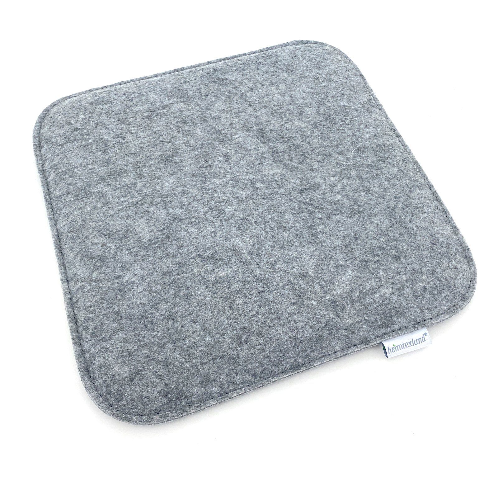 heimtexland Sitzkissen Filz Sitzauflage Stuhlkissen Bankkissen abwaschbar, 2er Set Sitzpolster Eckig I Indoor Outdoor I bequem & robust