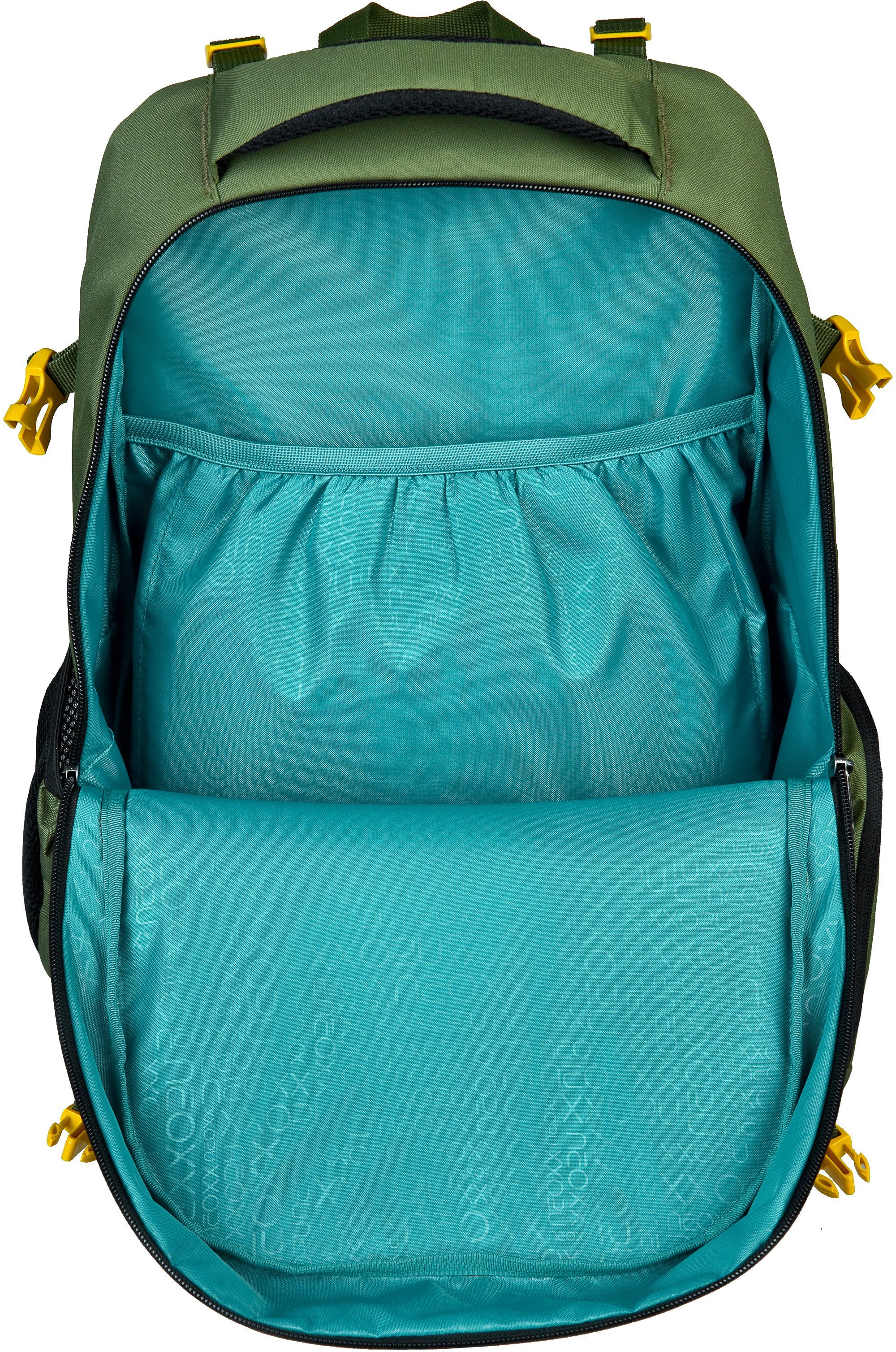 neoxx Schulrucksack Active, Ready for Green, aus recycelten PET Flaschen